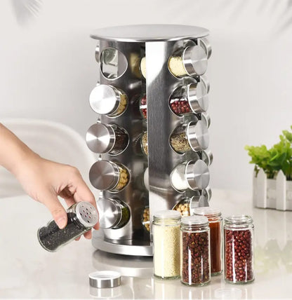 Especiero Giratorio Acero Inoxidable 20U